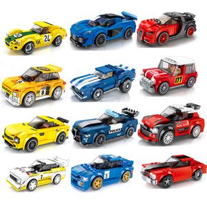 Diecast Model Car 67 Models City Racing Car Speed ​​Champion Building Buildings Bricks Rally Classic Super Racers Great Vehicles Kits Toys 230821