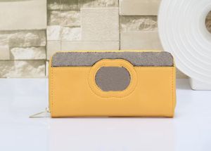Europe Europle Wallet Men Designer Fashion Brand Letter Print логотип кошелек женский кошелек держатель кошелек карманные женщины длинная сумка на молнии 19-10 см. Черный желтый