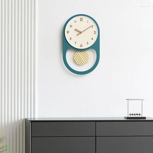 Relógios de parede Tempo Hands moderno relógio Sala de estar Pendulum Design digital Bateria silenciosa Orologi da parete decoração de casa