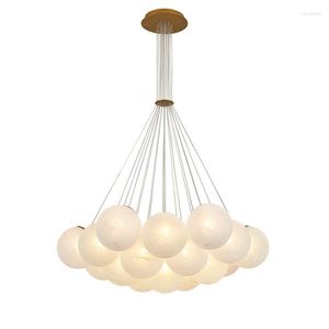 Pendant Lamps Nordic Panet Moon Chandelier Designer Creative Restaurant Bedroom Lamp Bubble Ball Net Celebrity Ins Living Room