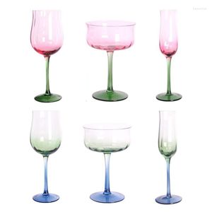 Weingläser Blumen blühen in der Welt 150-400ml Goblet künstlich blasen rote Cocktail Champagner-Cup-Familienfestival Getränkeglas Glas