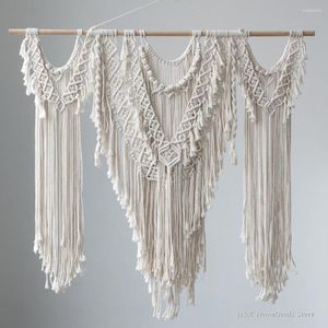 Arazzi Big Macrame Wall Hanging Tapestry Cotton Rope Napone a mano intrecciata arte geometrica bohémien Bellissima decorazione per la casa