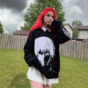 Frauenpullover japanischer Anime Cartoon Pullover Männer gestrickt Frauen Pullover Harajuku Punk Coat Top Winter Qualität Strickwege Y2K Clothic