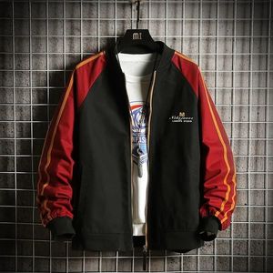 Männer Jackets Frühling Herbst Herum Jacke Modemarke Insatile Raspy Baseball Trikot gedruckt lose oberen farbigen Hongkong -Stil Kleidung 230821