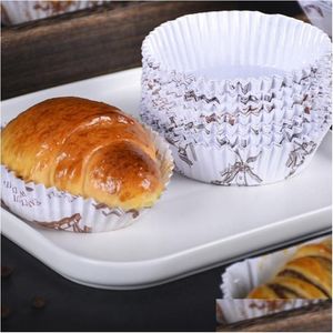 Ferramentas de pastelaria de cozimento 300pcs bolo muffin cupcakes de papel copos de caixa acessórios de cozinha de cozinha moldes pequenas caixas entrega de garden home jardim otxid