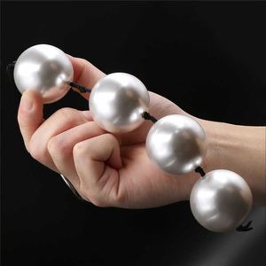 Massager Pearl Anal Beads Plug 18 Big Butt Sexiga svansbollar Sexular Ingredienser Förlängare Masturbators för par kvinnor