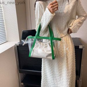 Totes Transparent Jelly Bags For Women 2023 Clear Tote Beach Bags Luxury Designer Large PVC Summer Shoulder Crossbody Handbags Fashion HKD230822