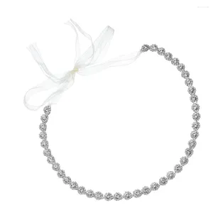 Gürtel Frauen Gürtel elegante Brautkette Kette Hochzeitsband Kristall Baut Bridal Dress Accessoire (Silber)