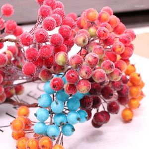 Flores decorativas 1pcs simulação de cobertura de espuma Berry romã sccessories hairpin corsage guirlanda material jóias de frutas pequenas