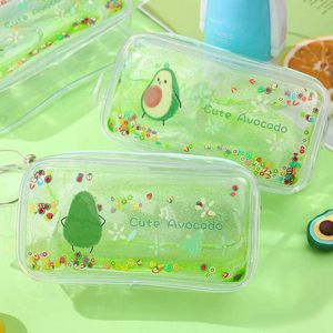 Lärande leksaker glitter söt persika avokado transparent blyerts