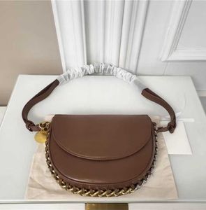 Stella McCartney Frayme małe torby na ramię średnia klapa torebka Crossbody Ownersed mieszany łańcuch galwaniczny Diamond Luksusowy luksusowy luksus i wysoki zmysł