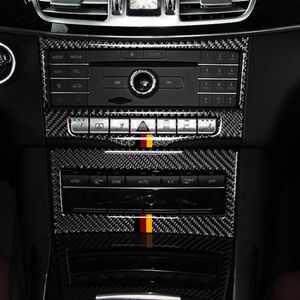 Car Central Control Air Conditioning CD Panel Decoration Cover Trim Carbon Fiber For Mercedes Benz E Class W212 2014-15304d