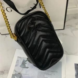 moda lüks bayanlar mini zincir omuz çantası boyutu 12cm*6cm*18cm tasarımcı marka messenger klasik yüksek kaliteli cep telefonu çantası cüzdan