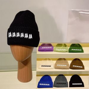 Caps de caveira de inverno Cartas de chapéu de tricotes Cap para homem Mulher Fashion Wool 9 cor Plain quente Chapéus ao ar livre