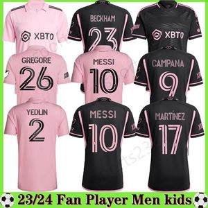 24/25 Nowy styl koszulki piłkarskie Inter Miamis CF Zestaw Sergio Matuidi Higuain Jean Fray Campana Yedlin Messis MLSS 2023 2024 Football Men Player Wersja