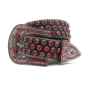 Women's Belt with Studded Beads and Floral Buckles, Personalized Hip-hop Punk Internet Red Outdoor Fashion Pants Belt