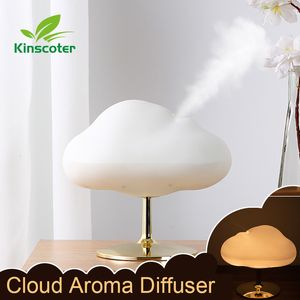 Ätherische Öle Diffusors Kinscoter Wolkenluft -Luftbefeuchter Aromatherapie Duft ätherisch Öl Diffusor Warm Farben Nachtleuchte 230821
