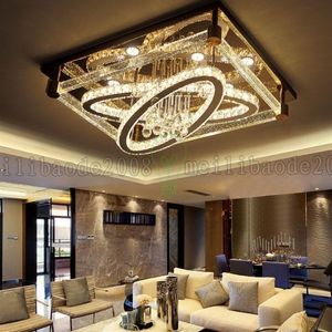 Be 50 einfache moderne kreative rechteckige Deckenleuchte Oval LED -Kristalllampen Wohnzimmer Restaurant Schlafzimmer El Ceiling Lights L308A