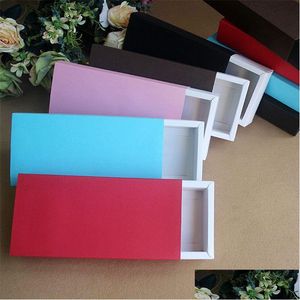 Embrulho de presente 22.9x11x4.5cm Kraft Paper Box Packaging Flower Packing para meias/ cachecol/ cueca de roupas LZ0808 Drop Delivery Home Garden Fe Dhpmf