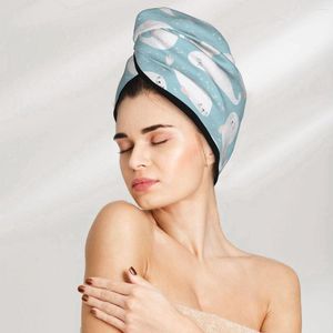 Asciugamano asciugacapelli per asciugatura del cappello da cartone animato berretto da bagno microfibertowel turbante