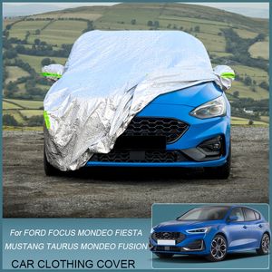 Biltäcke regn frost snö damm vattentät för ford fiesta focus mondeo fusion vagn sedan hatchback mustang taurus anti-uv cover