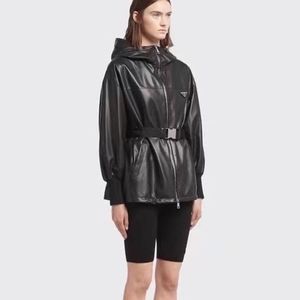 여성 디자이너 정품 재킷 짧은 코트 삼각형 브랜드 가을 스프링 스타일 슬림