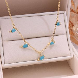 Kedjor 2023 Design Delicate Opal Dolhpin Charm PendantNeck Laces for Women 14k Gold Plated Ocean Animal Chain Choker Halsband