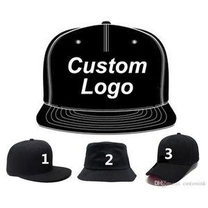 Tennis Snapback Custom Trucker Ball Cap 3D broderi Tryck Logo Flat Brim Monterad Full Closer anpassa baseball HAT2128