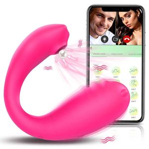 Massager 2 i klitoris sucker vaginal bollar bärbar g spot dildo vibrator app bluetooth vibrerande ägg geisha kegel boll vuxen