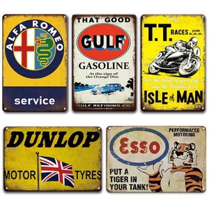 Vintage słynne samochody metalowe samochody plakat marka Tin znak retro dekoracyjny talerz ścienny dekoracja samochodu do domu garażowy pokój wystrój cykl wyścigowy metalowy malarstwo 30x20 cm W01