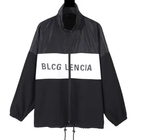 BLCG LENCIA Mens Jackets Windbreaker Zip Hooded Stripe Outerwear Quality Hip Hop Designer Coats Fashion Spring and Autumn Parkas Brand Clothing 5192