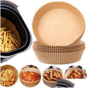 Other Bakeware Air Fryer Disposable Paper Parchment Wood Pp Steamer Cheesecake Accessories Baking For Lx4947 Drop Delivery Home Garden Dhe4X