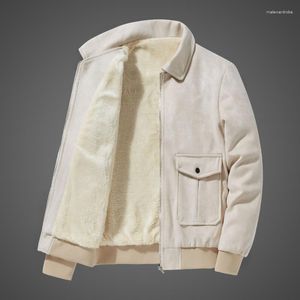 Giacche da uomo camioner giacca uomini autunno inverno pelliccia coreana foderata mantieni il caldo addensato camoscio streetwear casual