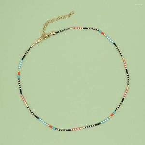 Choker YASTYT Simple Dainty Necklace Fashion Jewelry Tiny Multicolor Glass Seed Beaded Boho Necklaces For Women Jewellery Gift
