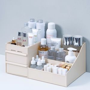 Aufbewahrungsboxen Mülleimer Make -up -Organizer für kosmetische Kapazität Box Desktop Schmucknagellack Schubladenbehälter 230821