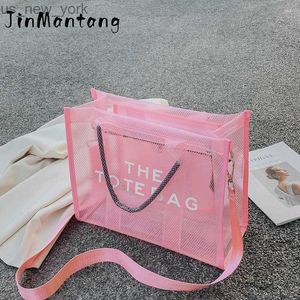 Totes Women Bolsa 2023 Summer Fashion PVC Luxury Brand Designer Tote Bag Party Viagem ombro Bolsas de Crossbody Bag HKD230822