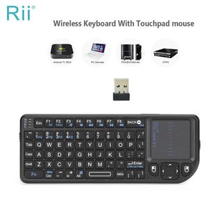 Tastaturen RII X1 24GHz Mini Wireless Keyboard Englishesfr mit Touchpad für Android TV Boxpclaptop 230821