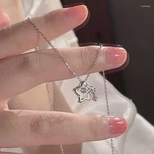 Collane a ciondolo Fashion Fashion Clear Zircon Star Charm Pendants Collana corta per donne Dichiarazione di ragazze Y2K Gioielli regalo DZ965