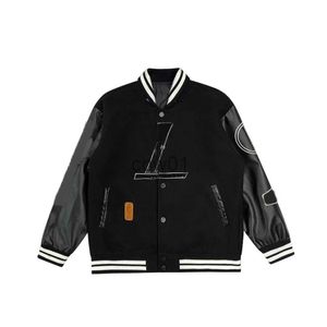 Giacche da uomo giacche da uomo marchio di baseball l vintage bomber cappotti da lettere ricami autunnali autunnali hip hop sciometto varsity nq3s mantieni caldo xl m j230822