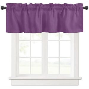 Cortina roxa cor sólida cortinas curtas cafe cafe armário de vinho Janela de porta pequena guarda -roupa decoração de cortinas de decoração