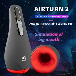 Massager Otouch Airturn Męskie ssanie masturbatory Vibrator ogrzewanie usta masturbacja dla mężczyzn dorosłych 18