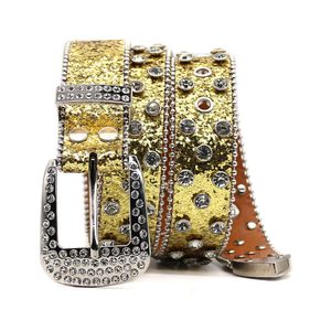 Water Diamond Wide Belt Women's Inlaid Water Diamond Punk Personalized Street Fashion Hundred Towers Non Mainstream Trouser Belt