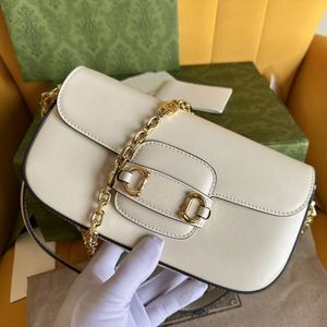 Designer Underarm Bag 24cm Horsebit 1955 Small Shoulder Bag 10A Mirror quality Genuine Leather Saddle Bags Women Baguette Bags 735178 With Box G087