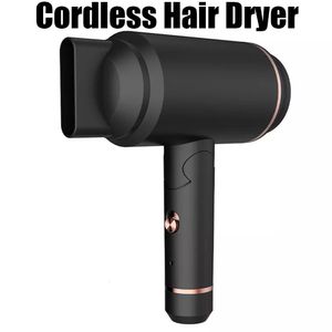Secadores de cabelo 400W sem fio Recarregável Viagem portátil Tire -hirdryer Blowers sem fio Ferramenta de estilo de salão 5000mAh 2 velocidades ar 230821