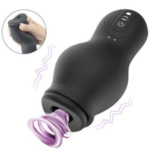 Massager Masturbator Cup Automatisk manlig penisadultfördröjning Penis Stimulera luft sugande maskin vagina vuxen för män