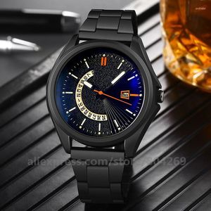 Wristwatches Wholesale No Logo Luminous Men Big Case Date Watches Cool Quartz Women Casual Wristwatch Dress