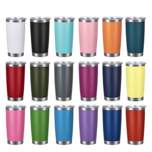 Yuexuan 20oz Tumbler с крышкой из нержавеющей стали вакуумной изолированной кофейной чашка, двойная стенка с надписью с разливочным покрытием Термическая чашка для горячих и холодных напитков для горячих и холодных напитков