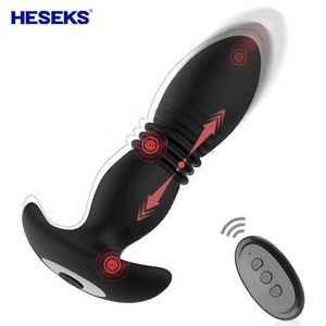 Massager Heseks anal vibrator rumpa plugg med vibration trådlös prostatastimulator make för män onanerar