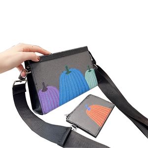 Deigner yk gaston محفظة قابلة للارتداء حقيبة ملونة اليقطين طباعة النساء menshoulder كيس كروس جسم حقيبة اليد السيدات محفظة محفظة