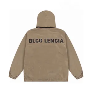 BLCG Lencia Mens Ceketler Rüzgar Derbazı Zip Kapşonlu Stripe Dış Giyim Kalitesi Hip Hop Tasarımcısı Moda Bahar ve Sonbahar Parkas Marka Giyim 5197